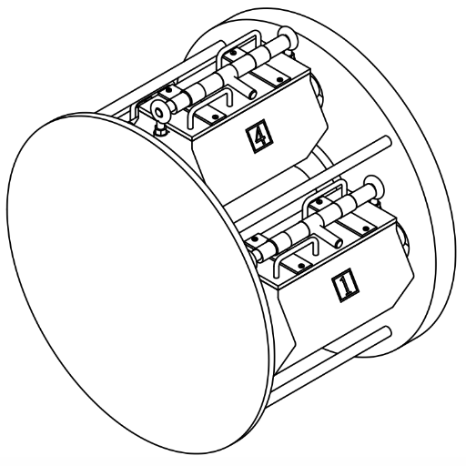 schéma d'une centrifugeuse satellitaire