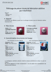 Etude de cas polissage de pièces PA12 issues de fabrication additive