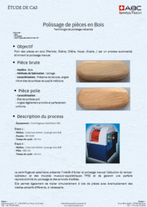 étude de cas de polissage de pièce en bois