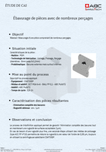 étude de cas de pièces avec de nombreux perçages